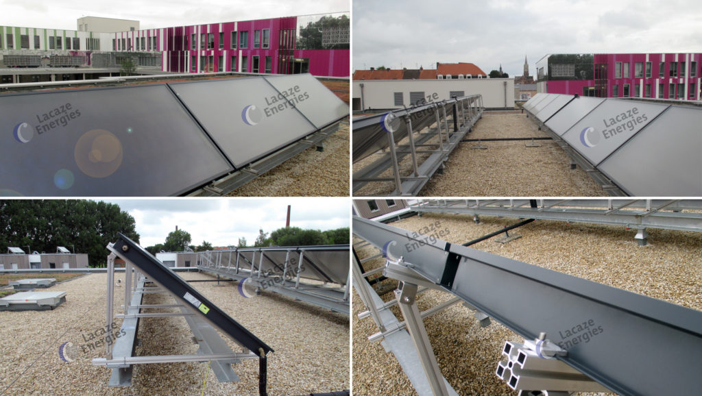 Installation solaire thermique - Collège avec cantine - Nord de la France